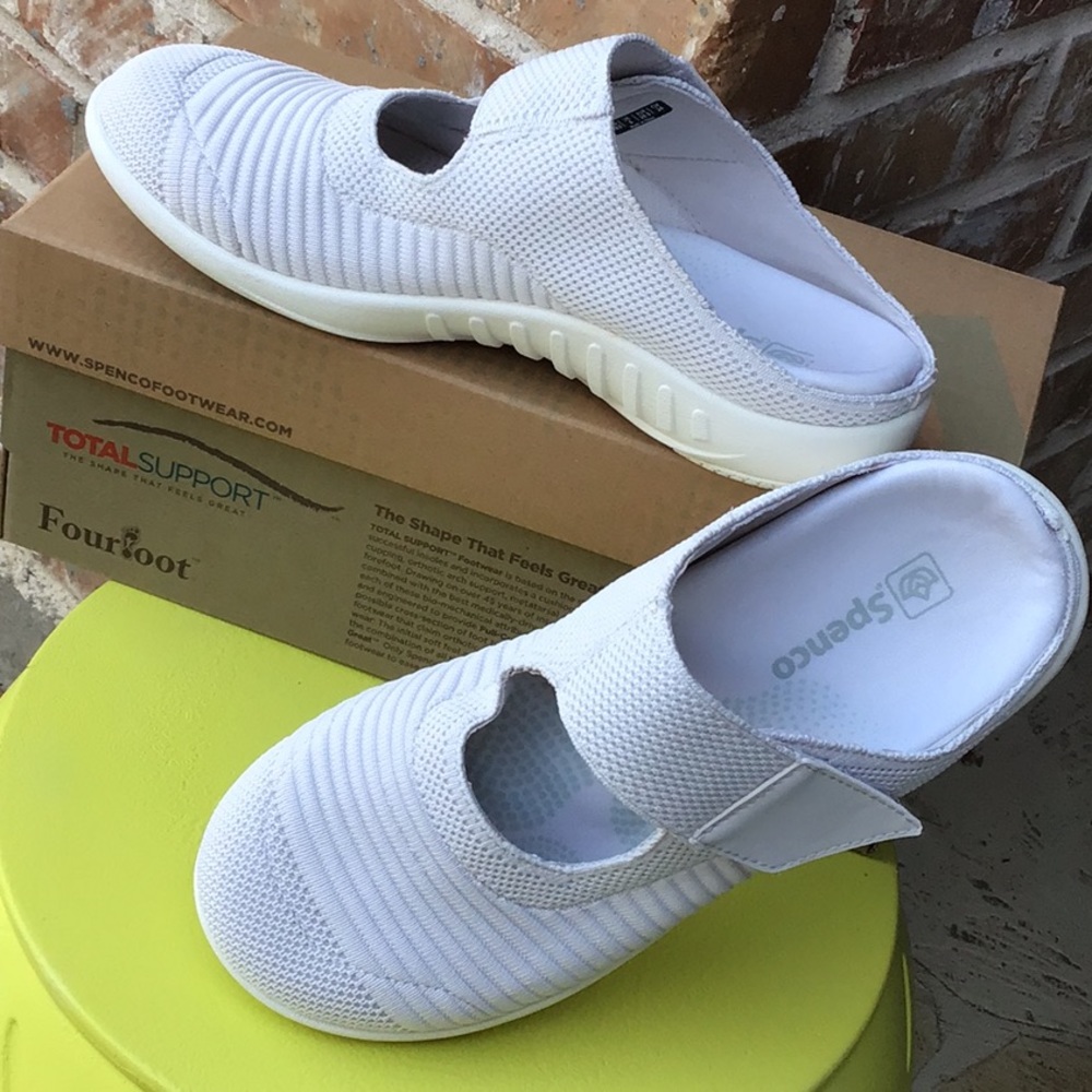 Spenco Orthopedic ladies Magnolia comfort mary jane style slip on - white 8.5M